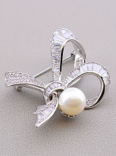 картинка Брошь Майорка Фианит (родий) от магазина Wolves