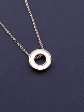 картинка Подвеска 'Stainless Steel' Перламутр 40 см (позолота 18к) от магазина Wolves