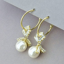 картинка Серьги 'XUPING' Фианит (позолота 18к (лимонная)) от магазина Wolves