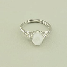 картинка Кольцо Лунный камень (родий) от магазина Wolves