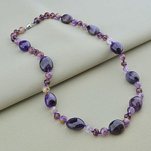 картинка Бусы 'SUNSTONES' Аметист Чешский хрусталь 53 см от магазина Wolves