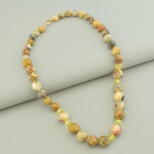 картинка Бусы 'SUNSTONES' Яшма Чешский хрусталь 48 см от магазина Wolves