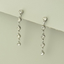 картинка Серьги 'XUPING' Фианит (родий) от магазина Wolves