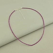 картинка Подвеска 'SUNSTONES' Рубин Серебро(925) 41 см от магазина Wolves