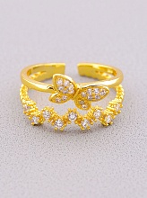 картинка Кольцо 'FJ' Сrystal Бижутерный сплав от магазина Wolves