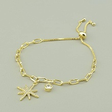 картинка Браслет 'Saiya' Фианит 17 см (позолота 18к (лимонная)) от магазина Wolves