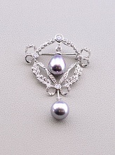 картинка Брошь Майорка Фианит (родий) от магазина Wolves