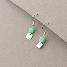 картинка Серьги 'SUNSTONES' Амазонит Серебро(925) от магазина Wolves