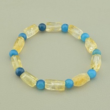 картинка Браслет 'SUNSTONES' Цитрин Агат 17 см от магазина Wolves