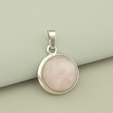 картинка Кулон Розовый кварц 23x19мм от магазина Wolves