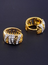 картинка Серьги 'XUPING' Фианит (позолота-родий) от магазина Wolves