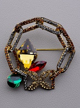 картинка Брошь Сrystal 55x50мм от магазина Wolves