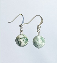 картинка Элитные Серьги Агат (Моховой) №1 от магазина Wolves