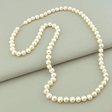 картинка Бусы 'SUNSTONES' Жемчуг Серебро(925) 76 см от магазина Wolves