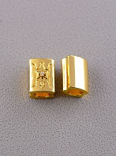 картинка Вставка Фианит 10х7 (позолота 18к) от магазина Wolves