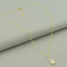 картинка Подвеска 'Saiya' Фианит 41 см (позолота 18к (лимонная)) от магазина Wolves