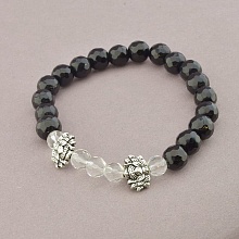 картинка Браслет 'SUNSTONES' Агат Горный хрусталь 18 см от магазина Wolves