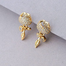 картинка Серьги 'XUPING' Фианит  (позолота 18к) от магазина Wolves