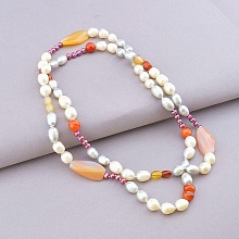 картинка Бусы Сердолик Жемчуг 100 см от магазина Wolves