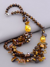 картинка Бусы Тигровый глаз 52 см от магазина Wolves