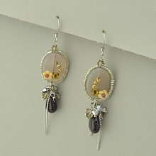 картинка Серьги Агат Чешский хрусталь от магазина Wolves