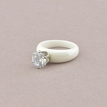 картинка Кольцо Керамика Фианит (родий) от магазина Wolves