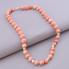 картинка Бусы 'SUNSTONES' Родохрозит Серебро(925) 45 см от магазина Wolves