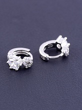 картинка Серьги 'XUPING' Фианит (родий) от магазина Wolves