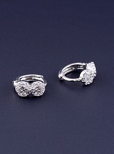 картинка Серьги 'XUPING' Фианит (родий) от магазина Wolves