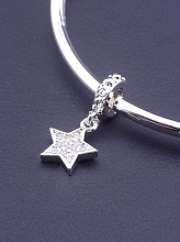 картинка Шарм Фианит 22х11 (родий) от магазина Wolves