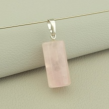 картинка Кулон Розовый кварц 20x10мм от магазина Wolves