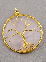 картинка Кулон Розовый кварц 55x45мм от магазина Wolves