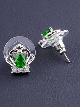 картинка Серьги 'Big Dipper' Фианит (родий) от магазина Wolves