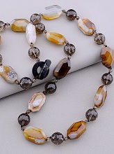 картинка Бусы Агат Раухтопаз 80 см от магазина Wolves