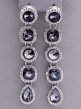 картинка Серьги 'Juleeze' Фианит (родий) от магазина Wolves