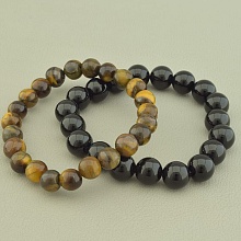 картинка Браслет 'SUNSTONES' Агат Тигровый глаз 17 см от магазина Wolves