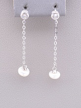 картинка Серьги 'SUNSTONES' Жемчуг Серебро(925) от магазина Wolves