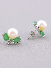 картинка Серьги Жемчуг Нефрит от магазина Wolves