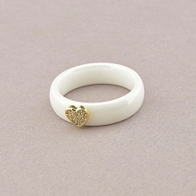 картинка Кольцо Керамика Фианит (позолота 18к (лимонная)) от магазина Wolves