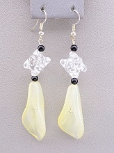 картинка Серьги Нефрит Горный хрусталь от магазина Wolves