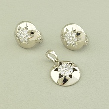 картинка Серьги+Кулон 'XUPING' Фианит  (родий) от магазина Wolves