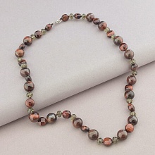 картинка Бусы 'SUNSTONES' Бычий глаз Чешский хрусталь 55 см от магазина Wolves