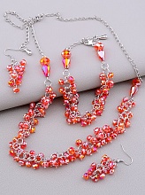 картинка Бусы+Браслет+Серьги Чешский хрусталь 57 см от магазина Wolves