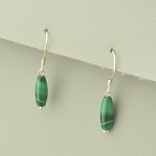 картинка Серьги 'SUNSTONES' Малахит Серебро(925) от магазина Wolves