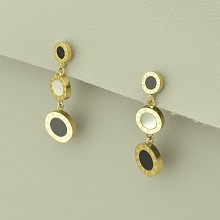 картинка Серьги 'Stainless Steel' Эмаль (позолота 18к (лимонная)) от магазина Wolves