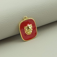 картинка Кулон Эмаль 20х15 (позолота 18к (лимонная)) от магазина Wolves