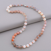 картинка Бусы Лунный камень Солнечный камень Клубничный кварц 47 см от магазина Wolves