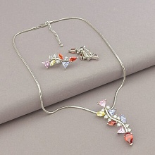 картинка Подвеска+Серьги Фианит 45 см (родий) от магазина Wolves