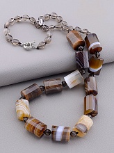 картинка Бусы Агат Раухтопаз 58 см от магазина Wolves