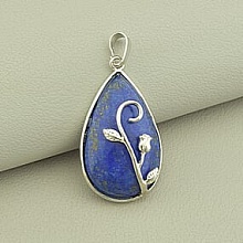 картинка Кулон Лазурит 40x23мм от магазина Wolves